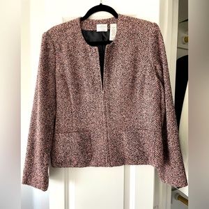 Ready for work, pink and black printed blazer